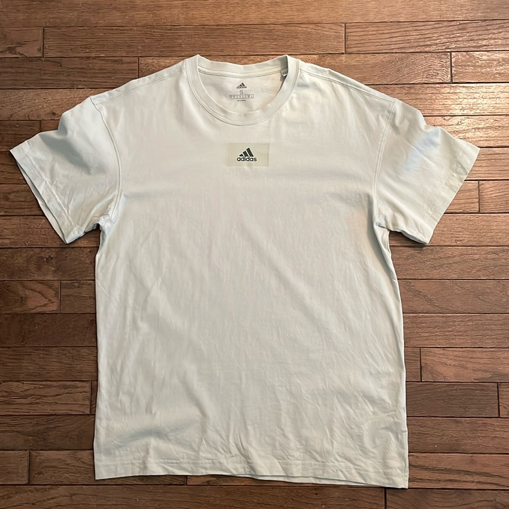 Adidas light blue/sage tee